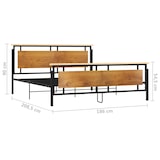 thumbnail of vidaXL Bett Metall 180x200 cm