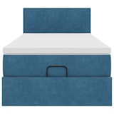 thumbnail of vidaXL Ottoman-Bett mit Matratze & LEDs Dunkelblau 90x200 cm Samt