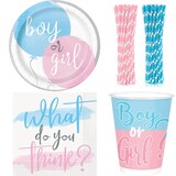 thumbnail of Einweggeschirr Babyparty Deko neutral Junge Mädchen Partyset  Boy or Girl Baybshower Dekoration