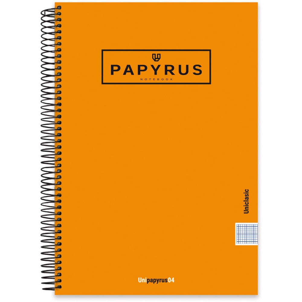 Pacote de 5 cadernos de tamanho Fólio com 80 folhas. Formato: 3,5 mm. Cor laranxa