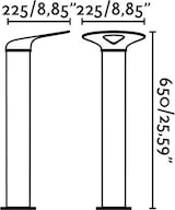 thumbnail of Faro Barcelona - Lotus 650 LED 18W 3000K Pollerleuchte für den Außenbereich - IP65, 1120 lm, Graue Gartenleuchte - 35 cm
