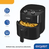 thumbnail of Exquisit Heissluftfriteuse FR6502 sw | 3,5 Liter | 1300 W | Timer | schwarz