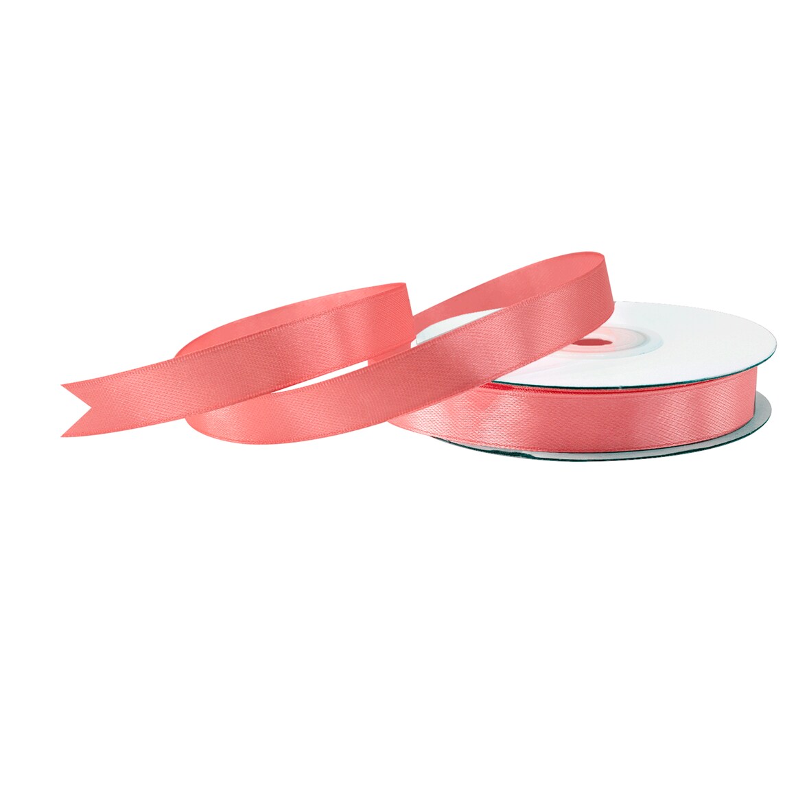 12mm Satinband 25m Schleifenband Geschenkband Deko Stoffband Bastelband Koralle