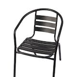 thumbnail of METRO PROFESSIONAL Silla apilable con reposabrazos Gastro Narni, aluminio, negro