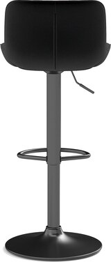 thumbnail of Barhocker 4er Set höhenverstellbar drehbar 360 Grad Samt Schwarz 109x47x36 cm mit ergonomischer Rückenlehne und Metallgestell