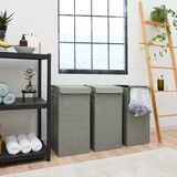 thumbnail of 50L XXL Wäschekorb mit Deckel Grau - 30x30x60 Wäschesammler - Wäschebox Faltbar