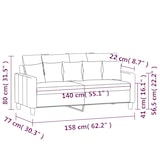 thumbnail of vidaXL 2-Sitzer-Sofa Taupe 140 cm Stoff