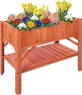 thumbnail of tectake Hoge plantenbak met plank en kweekopzet 119x57x124cm 119 x 57 x 90 cm Bruin