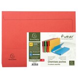 thumbnail of Exacompta 10er Packung Aktenmappen mit Verschlußkappe aus Recycling-Karton 290g Forever, für Format DIN A4