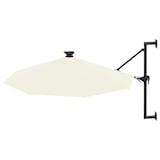 thumbnail of Helloshop26 - Wandmontierter Sonnenschirm mit Metallstange und LED-Beleuchtung 300 cm sandfarben 02_0008694