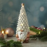 thumbnail of LED Weihnachtswichtel mit beleuchteter Mütze Dekofigur 29cm Timer Batterie