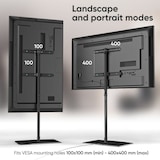 thumbnail of ONKRON TV Bodenständer für 30-60 Zoll, bis 41 kg, höhenverstellbar & schwenkbar, max 400x400 VESA, Schwarz TS5065-B