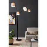 thumbnail of SalesFever Booglamp | 5-lamp | met beweegbare armen en kappen | stoffen kappen | metalen frame | beige-bruin-zwart