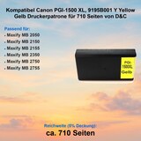 thumbnail of Kompatibel Canon PGI-1500 XL, 9195B001 Y Yellow Gelb Druckerpatrone für 710 Seiten von D&C