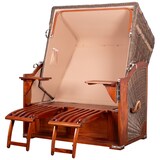 thumbnail of Strandkorb Komplettset - bene living - Schaalsee Mahagoni - PE grau - Modell 510 - inkl. Liftersystem