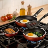 thumbnail of WellHome - 12-teiliges Edelstahl-Kochgeschirrset mit 3 Bratpfannen Ø16/20/24cm, Kupfergepresstes Aluminium