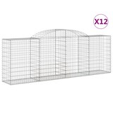 thumbnail of vidaXL Gabionen mit Hochbogen 12 Stk 300x50x100/120cm Verzinktes Eisen