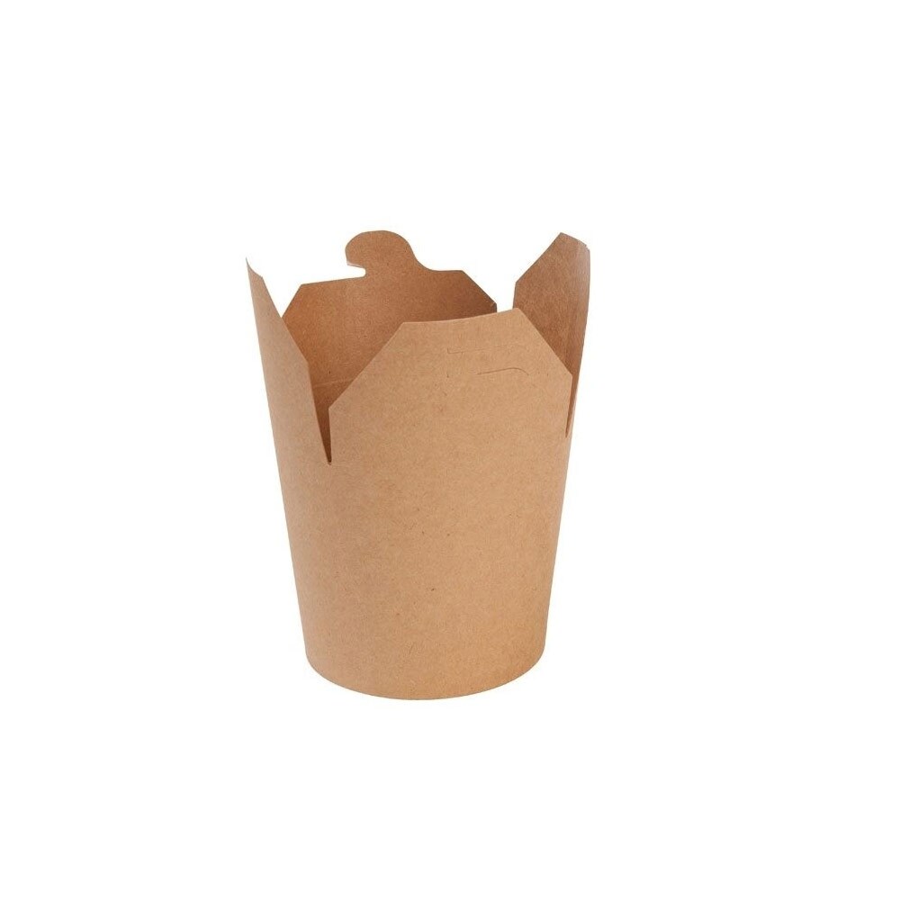 greenbox - Nudelboxen / Asiaboxen aus Karton 650 ml, braun, PLA-beschichtet, 50 St.