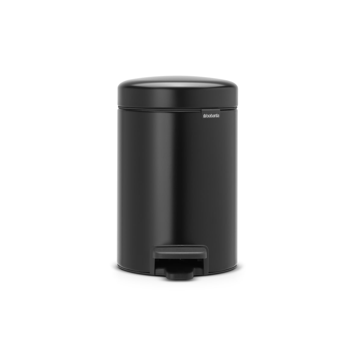 Poubelle pédale Newlcon noir mat V 3 L -  300.00 cl Rond Acier Brabantia 23.50x16.80 cm