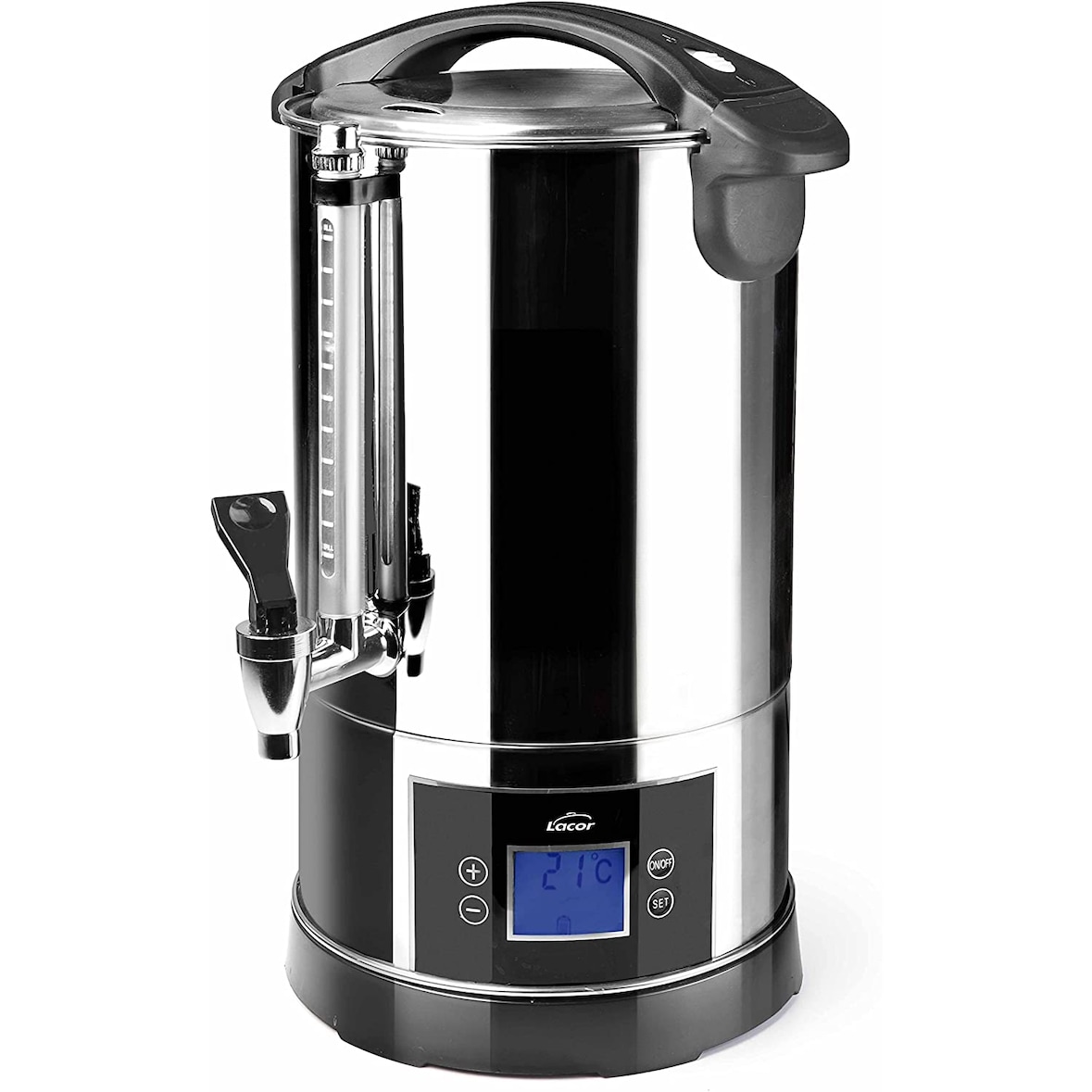 Lacor 69471 Distributeur électrique, 1500 W, 10 litres, acier inoxydable [Classe d'efficacité énergétique A++]