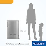 thumbnail of Exquisit Kühlschrank KS16-4-HE-040D inoxlook, 109 l Fassungsvermögen
