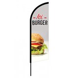 thumbnail of Drapeau Burger 3m08 - mât + voile - Drapeaupublicitaire