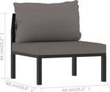 thumbnail of vidaXL Sofa-Mittelelement mit Kissen Poly Rattan Anthrazit