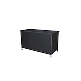 thumbnail of Tarrington House Caja de almacenaje para exterior con ruedas, acero/poliratán, 160 x 75 x 94 cm, negro