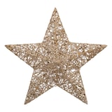 thumbnail of Déco murale Étoile dorée avec perles blanches  35 x 35 cm