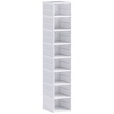 thumbnail of HOMCOM 8 cajas para zapatos apilables y portátil, zapatero plegable con puertas transparentes, hasta talla 43, no requiere montaje, blanco