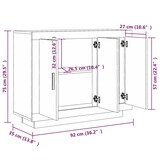 thumbnail of Helloshop26 - Buffet Sideboard Kommode Schrank Aufbewahrungseinheit Organizer für Küche Wohnzimmer Lounge 92 x 35 x 75 cm 02_0032128