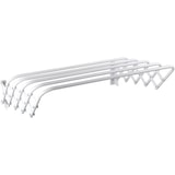 thumbnail of Varal extensível de metal para parede, suporte dobrável para pendurar roupas, toalhas, casa interna e externa