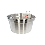 thumbnail of Mamù witte aluminium kookpan met ijzeren handvat, gemaakt in Italië, Ø 40 cm, ovenbestendig