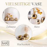thumbnail of IvoQ Luxus Goldfarbenes Keramik Vasen-Set - Elegantes & Modernes Design - 3-Teilig