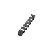 thumbnail of A.G.L. Snackwellen „Black Snack“, Kunststoff in elegantem schwarz, spülmaschinengeeignet, Maße 85 mm x 570 mm, 6 Auflagen