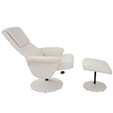 thumbnail of Sillón reclinable Helsinki, sillón reclinable TV con taburete ~ polipiel, crema