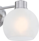 thumbnail of Dreiflammige Wandleuchte Dorney Nickel / Milchglas