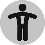 thumbnail of CombiCraft Aluminium Türschild 'Herren' zur Kennzeichnung von Herrentoiletten, Ø75 mm mit doppelseitigem Klebeband