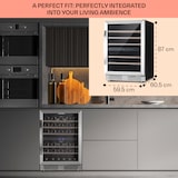 thumbnail of Vinovilla 50 Duo Zweizonen-Weinkühlschrank 53l 17 Fl. 3-Farben Glastür Edelstahl BRAND_75368113