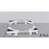 thumbnail of DELUKE® Waschmaschinen Untergestell BART - 4 Füße 4 Rollen, für 350kg UNIVERSAL Waschmaschinen Sockel Trockner Untergestell für Kühlschrank Weiß