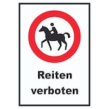 thumbnail of Reiten verboten Schild kein Reitweg Keine Pferde A4 (210x297mm)