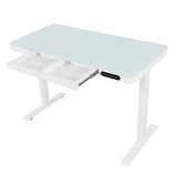 thumbnail of Elektrisch verstelbaar bureau / thuiswerkplek - 120x60 cm - Glas wit