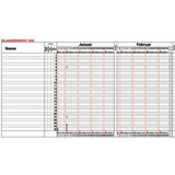 thumbnail of Urlaubsübersicht, 15 Monate, für 25 Mitarbeiter, 97,4 x 31 cm, Spalte Resttage hinter jedem Monat
