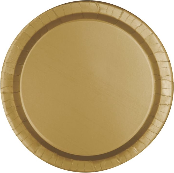 8 runde Teller gold