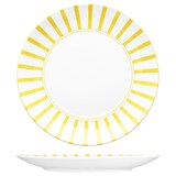 thumbnail of Split gelb 6x Speiseteller Ø27cm Porzellan 6 Personen Platte Essteller Streifen