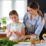 thumbnail of Relaxdays Trinkgläser 4er Set, spülmaschinenfest, 400 ml, Vintage Gläser mit Goldrand, Wasser, Saft & Limo, transparent