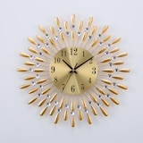 thumbnail of Home Nature Wohnkonzept Hotel Wanduhr Gold Vintage Strass Metall Design leise Uhr 37,5 cm Wohnzimmer Schlafzimmer