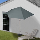 thumbnail of Parla halfronde parasol, balkonparasol, UV 50+ polyester/aluminium 3kg ~ 300cm antraciet met voet