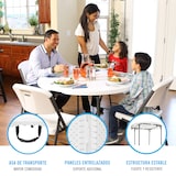 thumbnail of Mesa redonda plegable Lifetime Ø122x74 cm