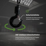 thumbnail of Kettenzug triangel 1000kg / 1 t Tragkraft - 12 m Hubhöhe - Doppelbremse HSC Flaschenzug Hebezug Seilzug